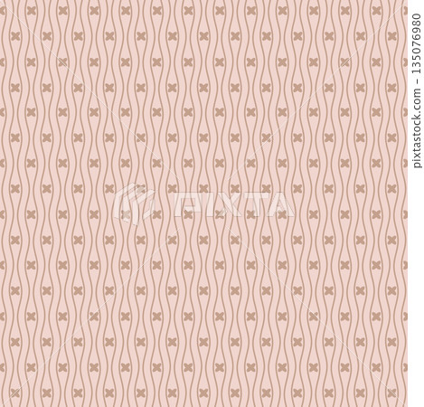 Warm Blush Retro Wavy Geometric Print 135076980