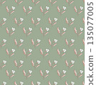 Soft Sage Minimal Floral Pattern 135077005