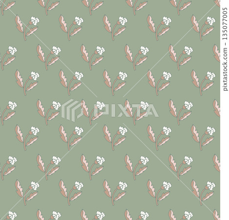 Soft Sage Minimal Floral Pattern Soft Sage Minimal Floral Pattern 135077005