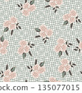 Vintage Floral Bouquet Curved Grid 135077015