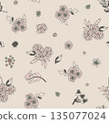 Soft Pastel Ditsy Floral Print 135077024