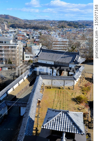 Shiroishi Castle Otemon Gate seen from the three-story turret 135077168