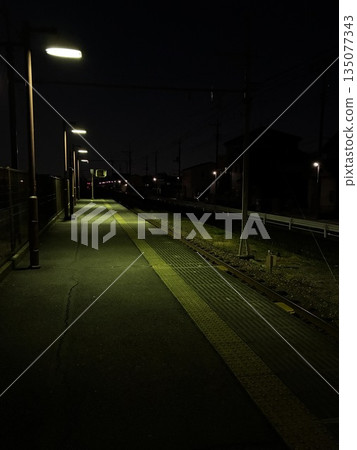Unattended station at night 135077343