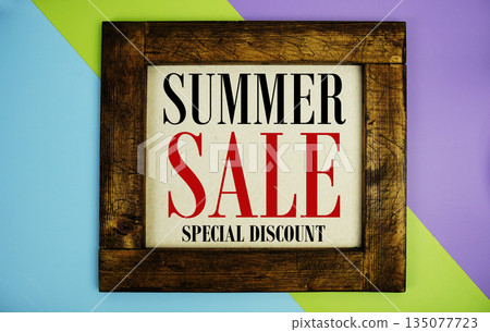 Summer Sale Special Discount promotion and marketing concept Summer Sale Special Discount promotion and marketing concept 135077723