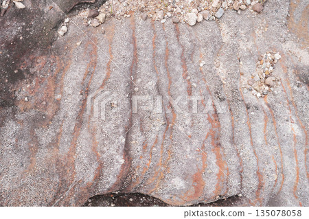 Ancient Terrain rock with natural rustic texture 135078058