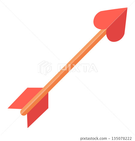 Cupid's Arrow Valentine's Day Romantic Vector Graphic 135078222