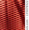 Close Up Red Synthetic Woven Texture 135078322