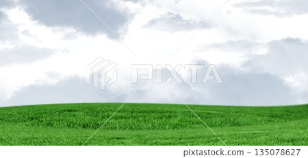 Landscape against white sky Landscape against white sky 135078627