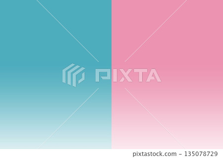 Split-screen flat design is showing gradient panels in turquoise-to-white and pink-to-white tones Split-screen flat design is showing gradient panels in turquoise-to-white and pink-to-white tones 135078729