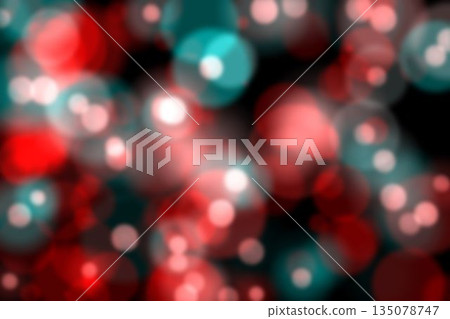 Overlapping red and teal glows are appearing in flat design abstract bokeh on dark background Overlapping red and teal glows are appearing in flat design abstract bokeh on dark background 135078747