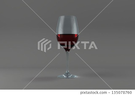 Close-up of half full wineglass Close-up of half full wineglass 135078760