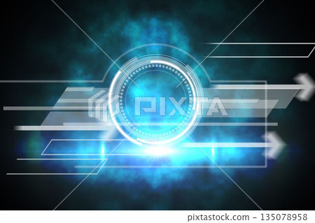 Blue and black technology dial design Blue and black technology dial design 135078958