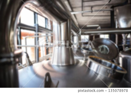Open storage tank at factory 135078978