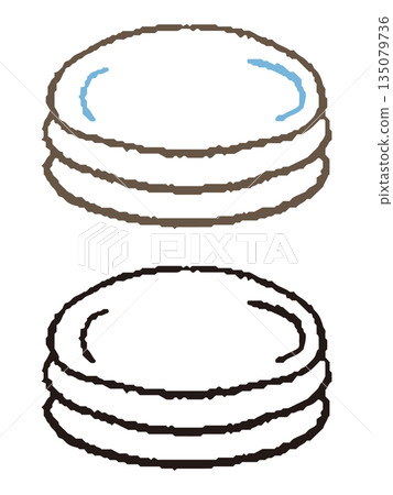 堆疊盤子的示意圖 135079736