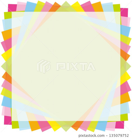 Geometric pattern frame white space white background colorful Geometric pattern frame white space white background colorful 135079752