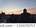View of the eastern part of Nagoya city at sunrise in the early morning 135079757
