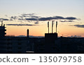 View of the eastern part of Nagoya city at sunrise in the early morning 135079758