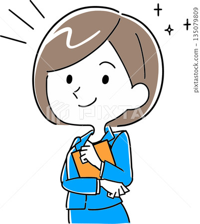 A working woman explaining 135079809