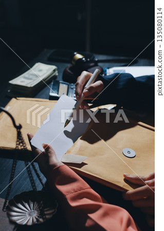 Consultation and conference of professional businesswoman and Male lawyers working and discussion having at law firm in office. Concepts of law, Judge gavel with scales of justice Consultation and conference of professional businesswoman and Male lawyers working and discussion having at law firm in office. Concepts of law, Judge gavel with scales of justice 135080114
