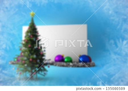 Poster with christmas decorations Poster with christmas decorations 135080389