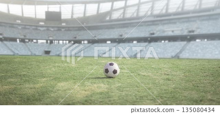 Football in an empty stadium Football in an empty stadium 135080434