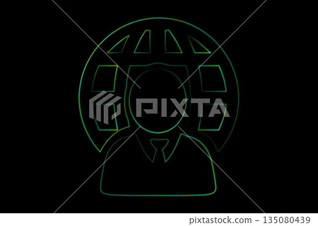 Digital composite image of businessman and globe 135080439