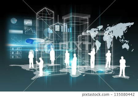 Global technology background Global technology background 135080442