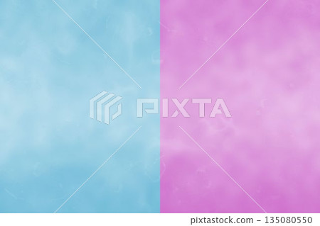 Flat design is showing vertical split with pastel blue and pink textured gradient panels 135080550