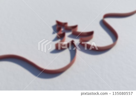 Blurry ribbon in shape of christmas tree 135080557