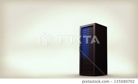 Digitally generated server tower 135080702