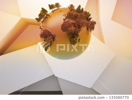 Globe on abstract background Globe on abstract background 135080770