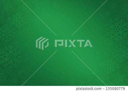 Green snowflake background 135080779