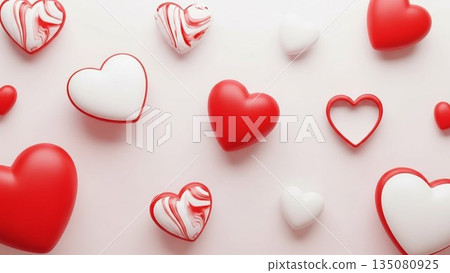 Valentine's Day background material illustration 135080925