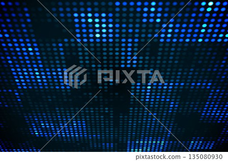 Futuristic dotted blue and black background Futuristic dotted blue and black background 135080930