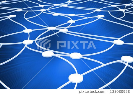 Shiny dots connected with lines Shiny dots connected with lines 135080938