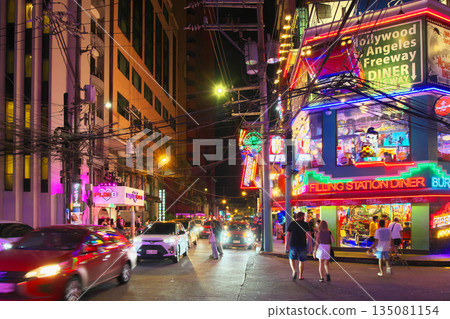 The Philippines in Action - Evening view of the bustling Burgos Street in Manila Cityscape (June 2025) The Philippines in Action - Evening view of the bustling Burgos Street in Manila Cityscape (June 2025) 135081154