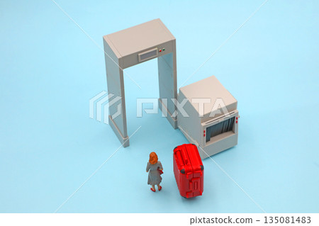 Image of security check at airport 135081483