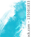 Abstract Turquoise Watercolor Paint Splash Background 135081833