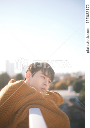 Man on the rooftop portrait Man on the rooftop portrait 135082172