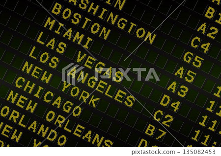 Black airport departures board for america Black airport departures board for america 135082453