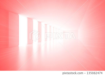Bright red room with windows Bright red room with windows 135082474