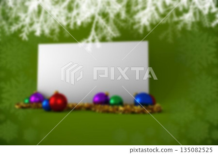 Poster with christmas decorations Poster with christmas decorations 135082525