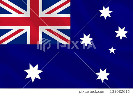 Flat Aussie flag is showing Union Jack, Commonwealth Star, Southern Cross, transparent background Flat Aussie flag is showing Union Jack, Commonwealth Star, Southern Cross, transparent background 135082615