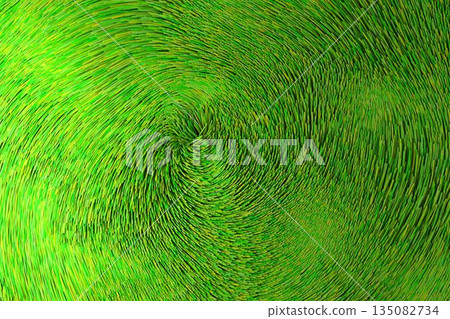 Overhead view of green optical fiber 135082734