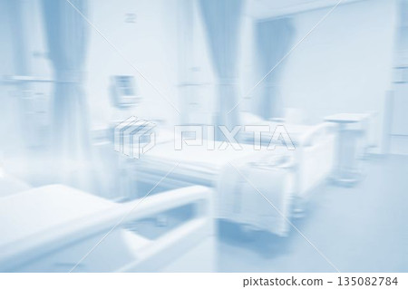 Digitally composite image of empty hospital beds Digitally composite image of empty hospital beds 135082784