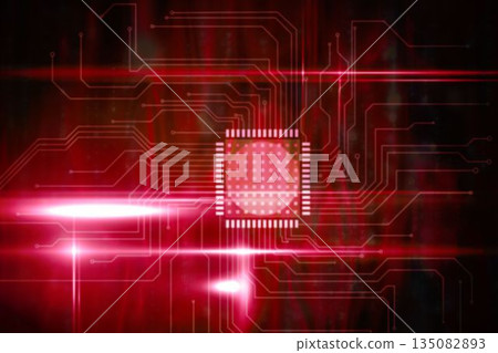 Pink technology square interface design 135082893