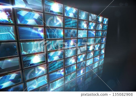 Screen collage showing computing images Screen collage showing computing images 135082908