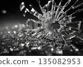 Sharp texture of broken glass 135082953