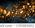 Golden glitter abstract bokeh lights 135083002