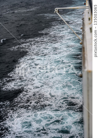 Sea foam seen from a boat 135083065